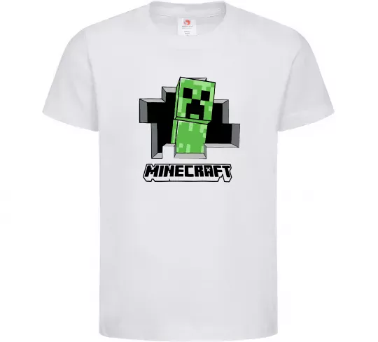 Дитяча футболка Minecraft creeper Білий фото