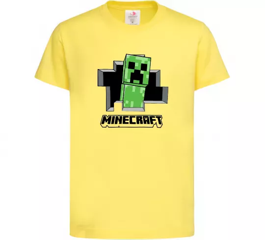 Дитяча футболка Minecraft creeper Лимонний фото