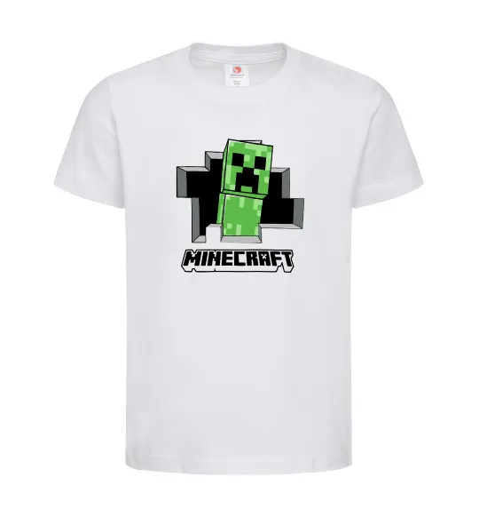 Детская футболка Minecraft creeper Белый фото