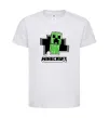 Детская футболка Minecraft creeper Белый фото