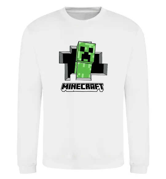 Світшот Minecraft creeper Білий фото