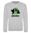 Світшот Minecraft creeper Сірий меланж фото