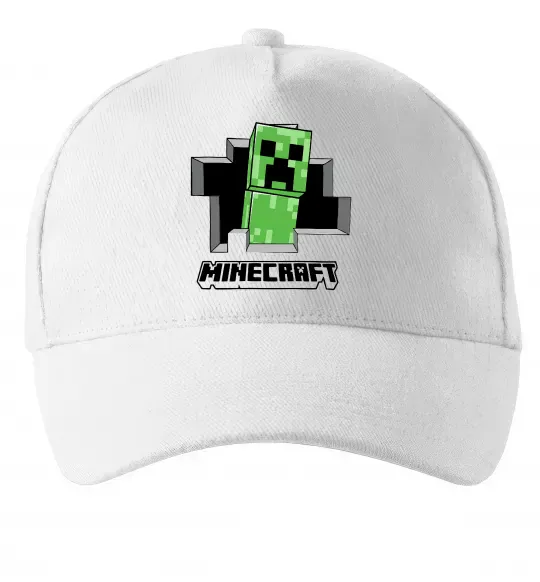 Кепка Minecraft creeper Белый фото