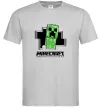 Мужская футболка Minecraft creeper Серый фото