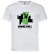 Мужская футболка Minecraft creeper Белый фото