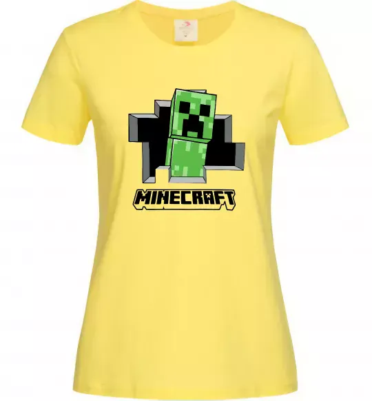 Женская футболка Minecraft creeper Лимонный фото