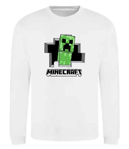 Свитшот Minecraft creeper Белый фото