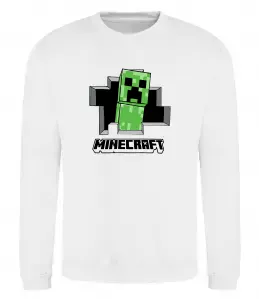 Свитшот Minecraft creeper Белый фото