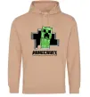 Женская толстовка (худи) Minecraft creeper Песочный фото