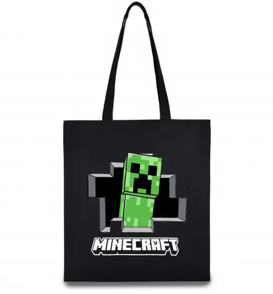 Еко-сумка Minecraft creeper Чорний фото
