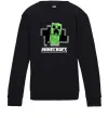 Дитячий світшот Minecraft creeper Чорний фото