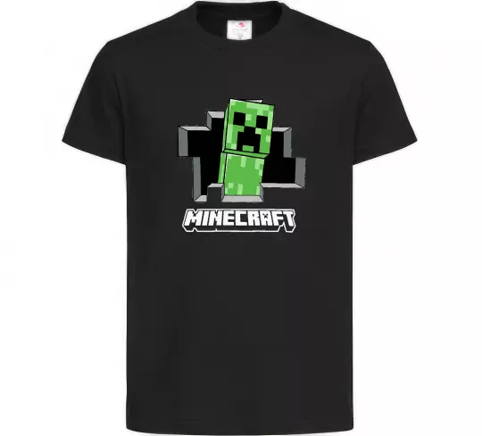 Дитяча футболка Minecraft creeper Чорний фото