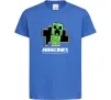 Дитяча футболка Minecraft creeper Яскраво-синій фото
