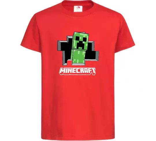 Дитяча футболка Minecraft creeper Червоний фото