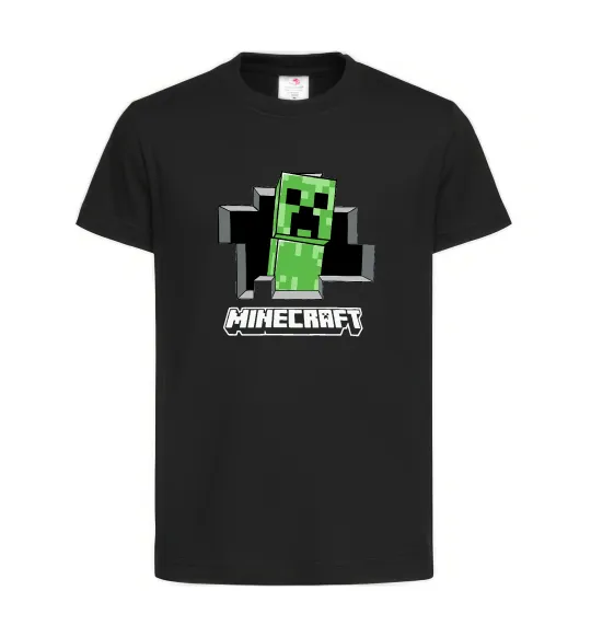Детская футболка Minecraft creeper Черный фото