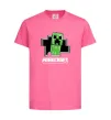 Детская футболка Minecraft creeper Ярко-розовый фото