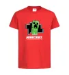 Детская футболка Minecraft creeper Красный фото