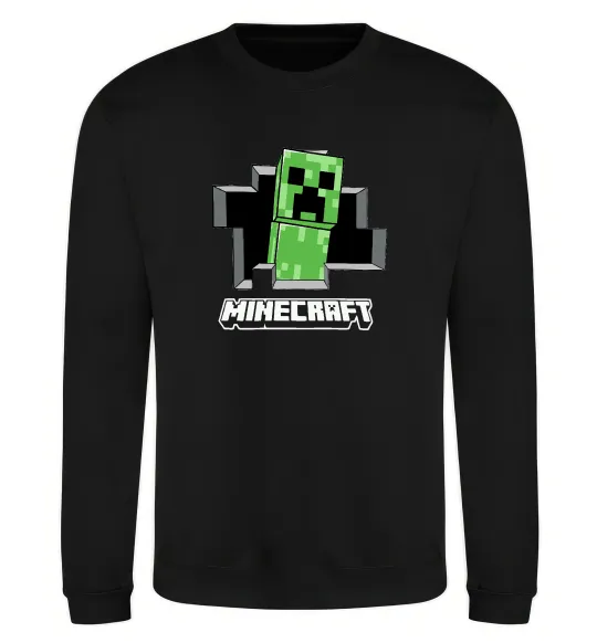 Світшот Minecraft creeper Чорний фото