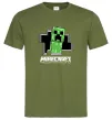 Мужская футболка Minecraft creeper Оливковый фото