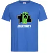 Мужская футболка Minecraft creeper Ярко-синий фото