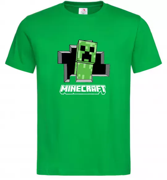 Мужская футболка Minecraft creeper Зеленый фото