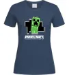 Женская футболка Minecraft creeper Темно-синий Женская футболка Minecraft creeper Темно-синий фото