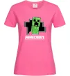 Женская футболка Minecraft creeper Ярко-розовый Женская футболка Minecraft creeper Ярко-розовый фото