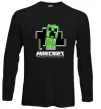 Лонгслив Minecraft creeper Черный фото