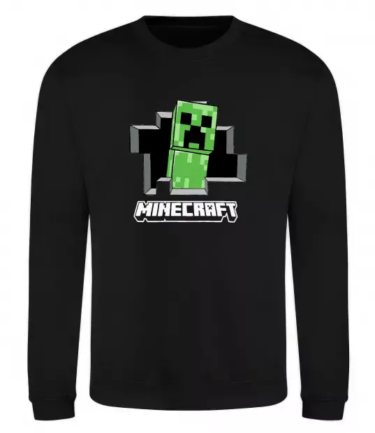 Свитшот Minecraft creeper Черный фото