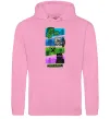 Мужская толстовка (худи) Minecraft Characters Розовый фото