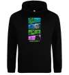Мужская толстовка (худи) Minecraft Characters Черный фото