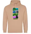 Мужская толстовка (худи) Minecraft Characters Песочный фото