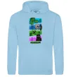 Мужская толстовка (худи) Minecraft Characters Голубой фото