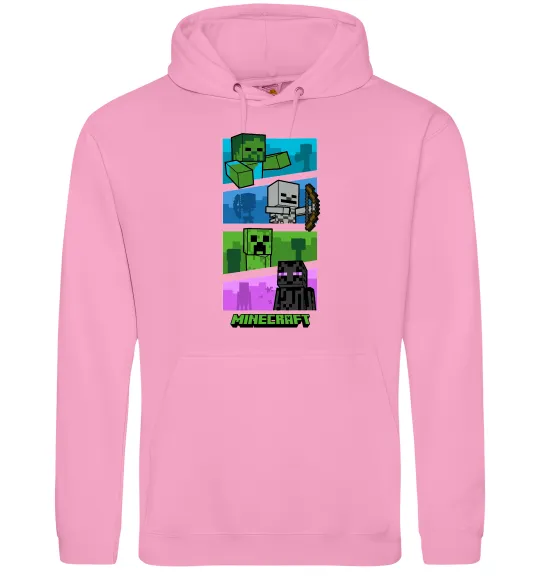 Женская толстовка (худи) Minecraft Characters Розовый фото