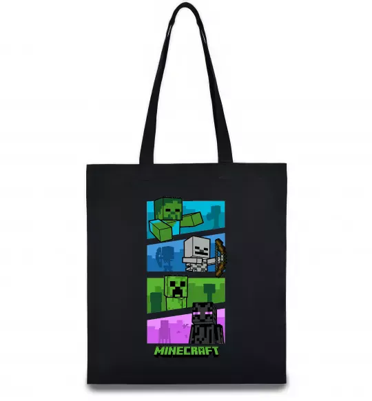 Еко-сумка Minecraft Characters Чорний фото