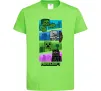Дитяча футболка Minecraft Characters Лаймовий фото