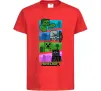 Дитяча футболка Minecraft Characters Червоний фото