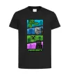 Детская футболка Minecraft Characters Черный фото