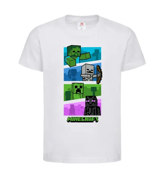 Детская футболка Minecraft Characters Белый фото