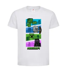 Детская футболка Minecraft Characters Белый фото