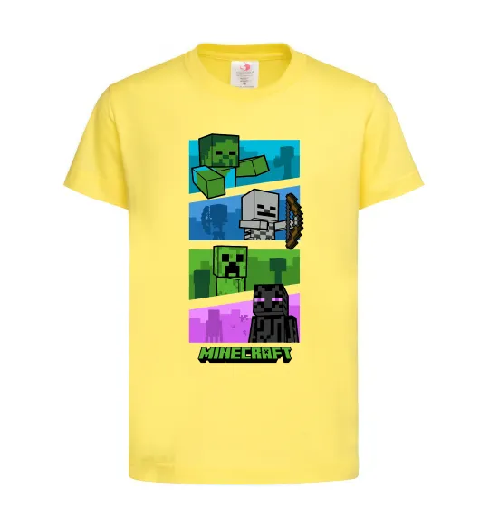 Детская футболка Minecraft Characters Лимонный фото