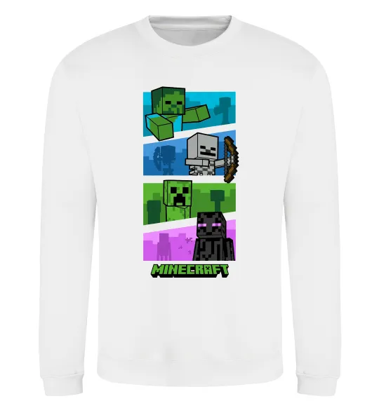 Свитшот Minecraft Characters Белый фото