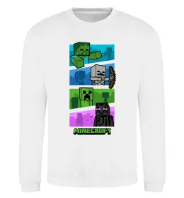 Свитшот Minecraft Characters Белый фото