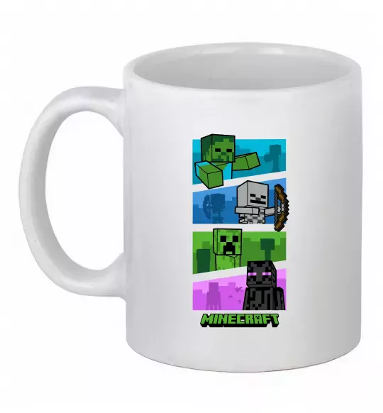 Чашка керамическая Minecraft Characters Белый фото