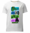 Мужская премиум футболка Minecraft Characters Белый фото