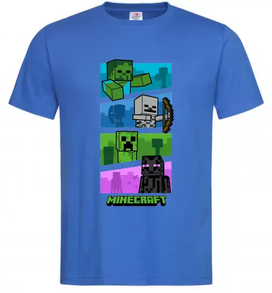 Мужская футболка Minecraft Characters Ярко-синий фото