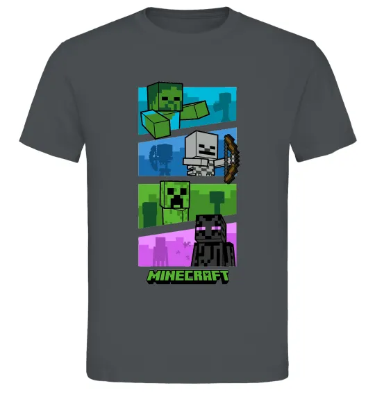 Мужская футболка Minecraft Characters Графит фото