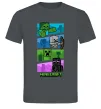 Мужская футболка Minecraft Characters Графит фото