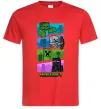 Мужская футболка Minecraft Characters Красный фото