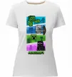 Женская премиум футболка Minecraft Characters Белый фото